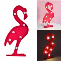 7 Leds Flamingo Sign 3D Figure Night Light LED Nightlight Desk Night Lamps For Kids Gift Decoration Desk Lamp Warm White