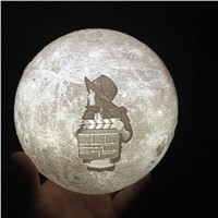 customized 3D Magical Moon LED Night Light Smart Moonlight USB Charge Dimmable 3D print moon lamp charging moon Luna IY303170-12