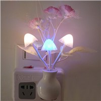 Romantic US Plus Wall Lamp Mushroom LED Night Light Inductive Plug in Electric Lamp house decor