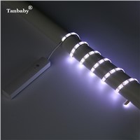 Tanbaby PIR Motion Sensor 1M LED Strip Night Light LED Chip AAA Battery Operated 60LED/M Flexible Tape Kitchen Cabinet Bed Stair