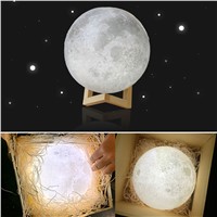 8-20cm 3D Print LED Magical Full Moon Night Light Touch Sensor Desk Moon Lamp USB Home Christmas Gift Light Color Changing