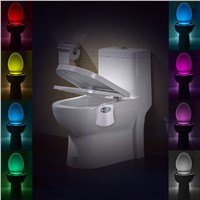Lumiparty LED Sensor Motion Toilet Light Activated Glow Toilet Bowl Light Up Sensing Toilet Seat Night Light Inside BathroomLamp