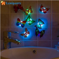 LumiParty 5pcs Fashion Flashing Colorful Butterfly night light baby bedside lights Indoor lighting decorations Party Nightlights
