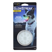 Glow Streak LED Dog Ball Lights Up for Night Play Meteor Light K9 Led Dog Ball Silicon Chew Durable Pet Toy For Large Dog