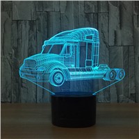 Heavy Trucks 3D Night Light Car Lamp Usb 7 Colors Changing Remote Touch Switch LED Indoor Bedroom Lamp Party decor Lamp