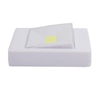 COB LED Magnetic Wall Night Lights Camping Lamp 4*AAA Battery Operated with Switch Magic Tape for Indoor Garage Closet