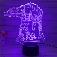Star Wars ATATUSB 3D lamp touch switch LED night light acrylic lamp bedroom living room lighting