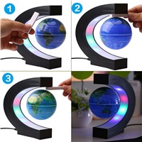 LED Globe World Map Ornaments Miniatures Floating Tellurion Lights Magnetic Levitation Lamp For Kid Gift Home Office Decoration