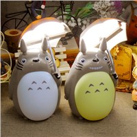 Creative Cartoon Umbrella Style Totoro Night Light LED Bedside Nightlights For Children Birthday Gift Room Decor