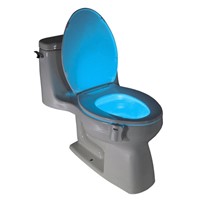 8 Colors Bowl Bathroom Night Light ToiletLED Battery-operated Lamp Human Motion Activated Automatic RGB LED Toilet Nightlight