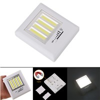 Magnetic Ultra Bright 4 x COB LED Wall Light Night Lights Camp Lamp Battery Operated with Switch for Garage Closet