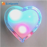 Lumiparty Heart Night Light Energy Saving Lovely Color RGB Romantic Wall Light Night Lamp Decoration Bulb For Baby Bedroom