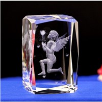 Angel  LASER ENGRAVING CRYSTAL night Light  With Light Base  Table Led Lamps  Novelty Gift For Christamas