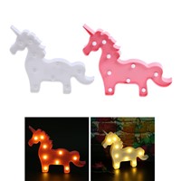 LED Luminous Unicorn Animal Shape Night Light Wall Lamp For Children Kid Toys Gift Party Indoor Room Decoration Nightlight