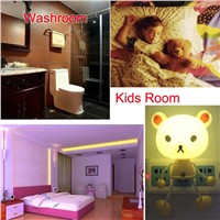 ZGX Safe Cartoon LED Night Lamp Intelligent light Sensor Bedroom kids Cute Hello Kitty automatic startup EU US Plug lovely bear