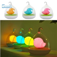 Creative Lovely Birdcage LED Night Light Rechargeable Touch Dimmer Desk table bird lights