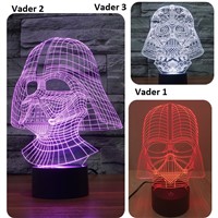 7 Color Led nightlight Lampada Darth Vader Star Wars 3D Tocco di Luce USB light Lampada Da Tavolo Camera Da Letto Decor IY803527