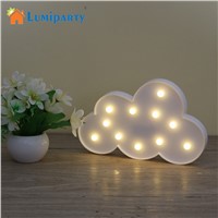 11 LED White Cloud Letter light For Christmas Decoration Kid&amp;amp;#39;s Gift Light Up 3D Night light Lamp Battery operated