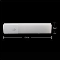 PIR Motion &amp;amp;amp; Light Sensor Night Lamp ON/OFF/AUTO 3-Modes Closet Cabinet Lamp Night Light Built In Battery with Stick +USB Cable