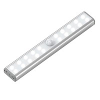 LumiParty 20 LED Cabinet Night Lighting LED Night Light USB Rechargeable Motion Sensor for Closet Wireless Motion Activated Lamp