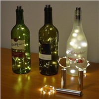 Abajur 15LED Bottle Lights Cork Shape White Light For Wine Bottle String Party Romantic Night Light Lumiparty Luminaria