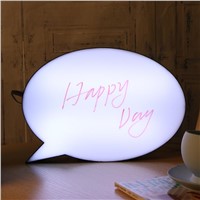 DIY LED Message Handwriting Lightbox Night Light Lamp Letter Light Box Speech Bubble Shape Desk Table Lamp Home Decoration