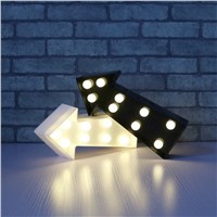 9 Leds 3D Marquee Night Light Arrow lamp for christams Decoration led Letters Vintage Marquee Lights battery operated lights