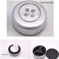 Mini 4 LED Night Light Wireless Wall Light Kitchen Cabinet Closet Cordless Battery Night Lighting Sticker Tap Touch Lamp Lamps