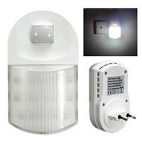 LumiParty Infrared Motion Sensor 9 LED Night Light Home Hallway Bedroom Wall Lamp with EU Plug jk35