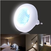 Intelligent Night Light Wall Socket Lamp Luminaire With Motion Sensor EU Plug Lighting 220V 8 LED DC for Corridor Bedroom Toilet