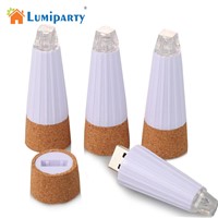 LumiParty LED Wine Bottle Night light Magic Cork Shaped USB Rechargeable cork stopper cap lamp creative romantic white