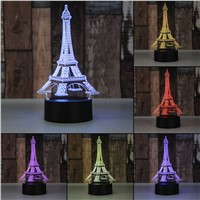 USB Novelty Gifts 7 Colors Changing Led Night Lights 3D LED Desk Table Lamp Modern Decor for Home