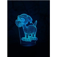 7 color changing Dog Creative 3D LED Mood Night Light Desk Table Party Christmas New Year Bedroom Decor Lamp Child Kids Gifts