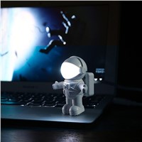New Brand Cool New Astronaut Spaceman USB LED Adjustable Night Light For Computer PC Lamp Desk Light Pure White