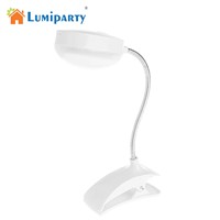 LumiParty Clip-on Flexible LED Table Lamp Reading Study Bedside Laptop Desk Bright Light Night light 3AAA batteries not incloud
