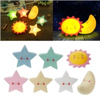1PC Creative LED Night Baby Light Kid&#39;s Room Decor Cute Birthday Toy Gift Sun Lamp/Moon Lamp/Star Lamp