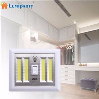 LumiParty Portable Multifunction Wireless COB LED Wall Lamp Switch Battery Operated Night Light Bedroom Closets Cabinet jk30