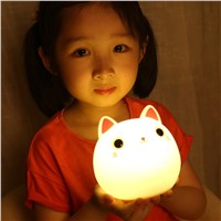 Colorful silicone cat Night light LED USB lamp Cute Animal Soft Cartoon Lamps Fine Gift For Children Bedroom Baby Nursery