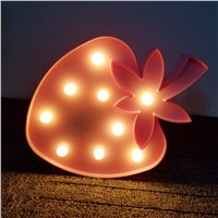 Cartoon Animal LED Night Light Cute Flamingo Rabbit Crown Pineapple Strawberry Wall Lamp For Kids Gift Bedroom Indoor Decoration
