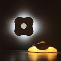 Four Leaf Clover PIR Motion Sensor LED Night Light Smart Human Body Induction Nightlight Battery USB Closet Cabinet Toilet Lamps