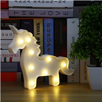 Lumiparty Unicorn LED Table Lamp 3D White Unicorn Sign Hanging Light  Marquee Letter Nightlight Home Party Decoration