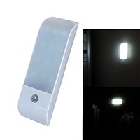 New Paste Style 10ft(3m) IR Infrared Stick-on Rechargeable Wardrobe Night Light Motion Detector LED Sensor Lamp With USB Charger