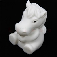 Nice Christmas Cute Horse Shape 7 Color Change Decoration LED Lamp Night Light #L057# new hot