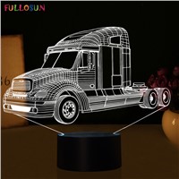 Fashion Truck Car 3D LED Lights LED Sensor Table Lamp LED 3D USB Lamp as Home Art Decorations
