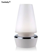 Tanbaby Creative 7 Color LED Table NightLight Bedroom Desk Reading Lamp with Touch Sensor Switch Rechargeable Mood Romantic Gift