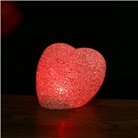 Brand New Love Crystal LED Night Light Lamp 7 Colors Changing EVA Light For Festivals Christmas Wedding Home Decoration