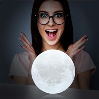 New Night Light 3D Print Moon Lamp USB LED Moonlight Gift Touch Sensor Color Changing Night Lamp Home Decoraton 8-20cm Diameter