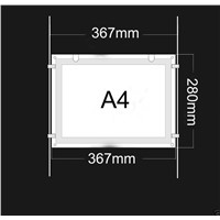 (1unit/Column) A4 Double Sided Gallery Hanging Systems,Wire Hanging Picture Hanging Systems for Agent,Hotel,Retail Store