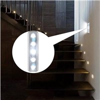 LumiParty 5 LED Light Bar Battery Operated Cabinet Closet Light Kitchen Corridor Strip Wall Touch Night Light Lamp