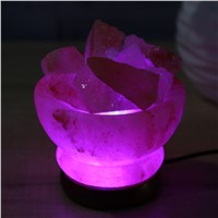 Cornucopia Shaped Nightlight DIY Various Shapes Salt Light Air Purifier Crystal Salt Lamp Table Desk Light Bedside Night Light